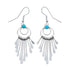 Navajo Turquoise And Sterling Silver Hook Dangle Earrings TN20001